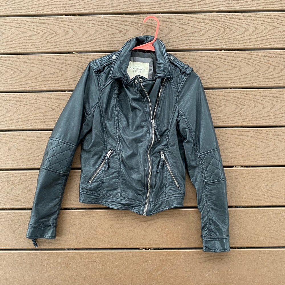 Vegan leather Abercrombie jacket
